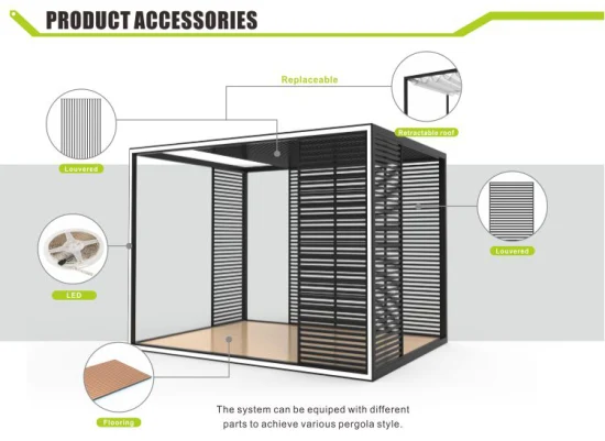 Pérgola con Control remoto, kits de techo con persianas, automática, reutilizable, emergente, de aluminio, para exteriores, usada en venta, Gazebo de aluminio para SPA