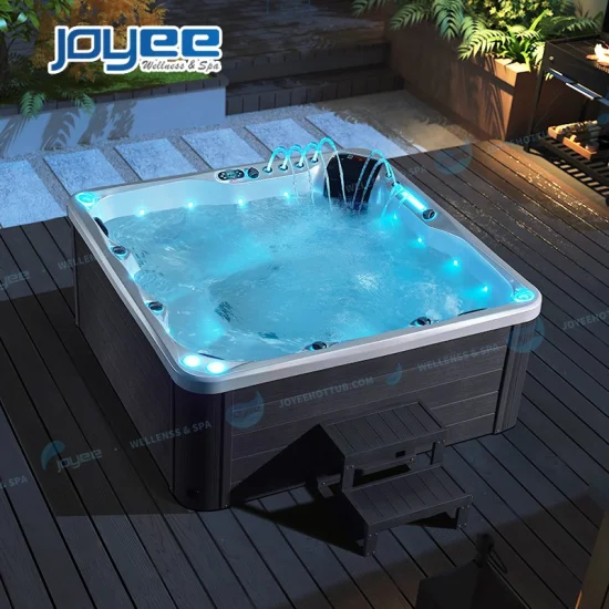 Joyee en stock promoción exterior masaje para 5 personas jardín SPA jacuzzi exterior jacuzzi exterior